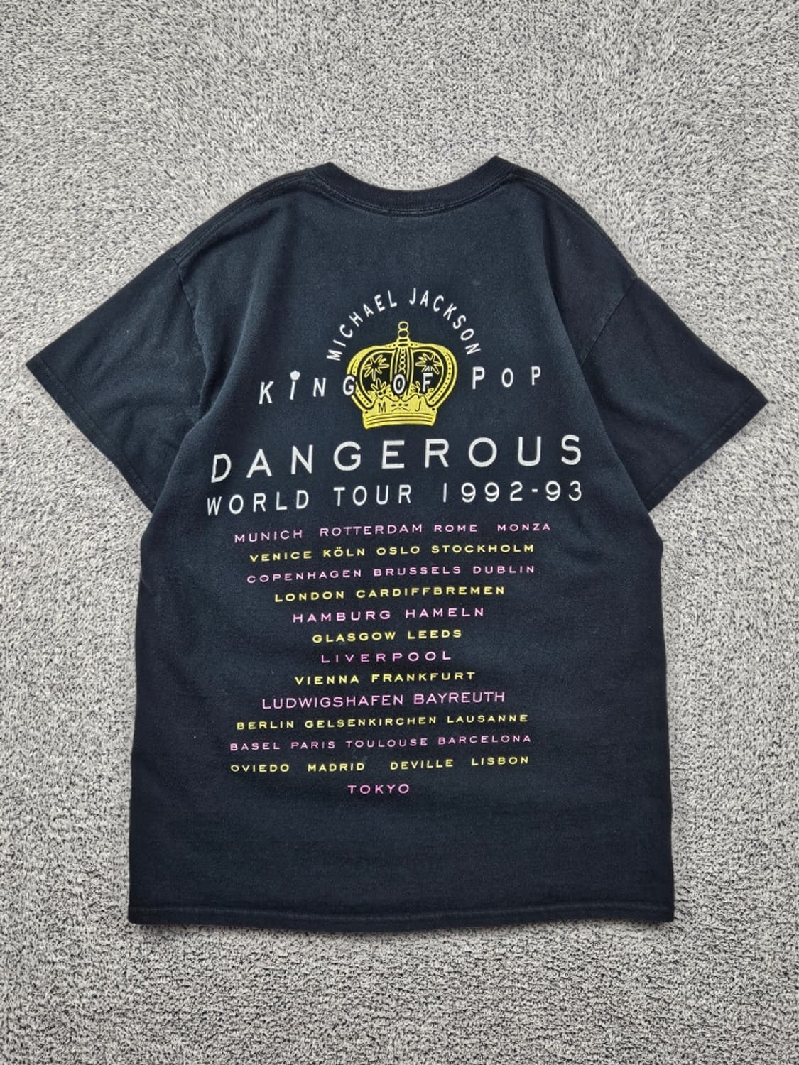 92~93 마이클잭슨 월드투어 빈티지 반팔 티셔츠 (S추정)/ 11822 상품이미지3