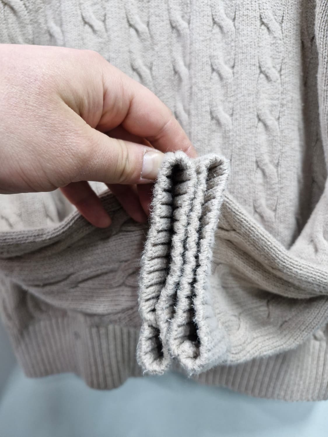 105XL 폴로 랄프로렌 케이블 니트 베이지. 상품이미지4