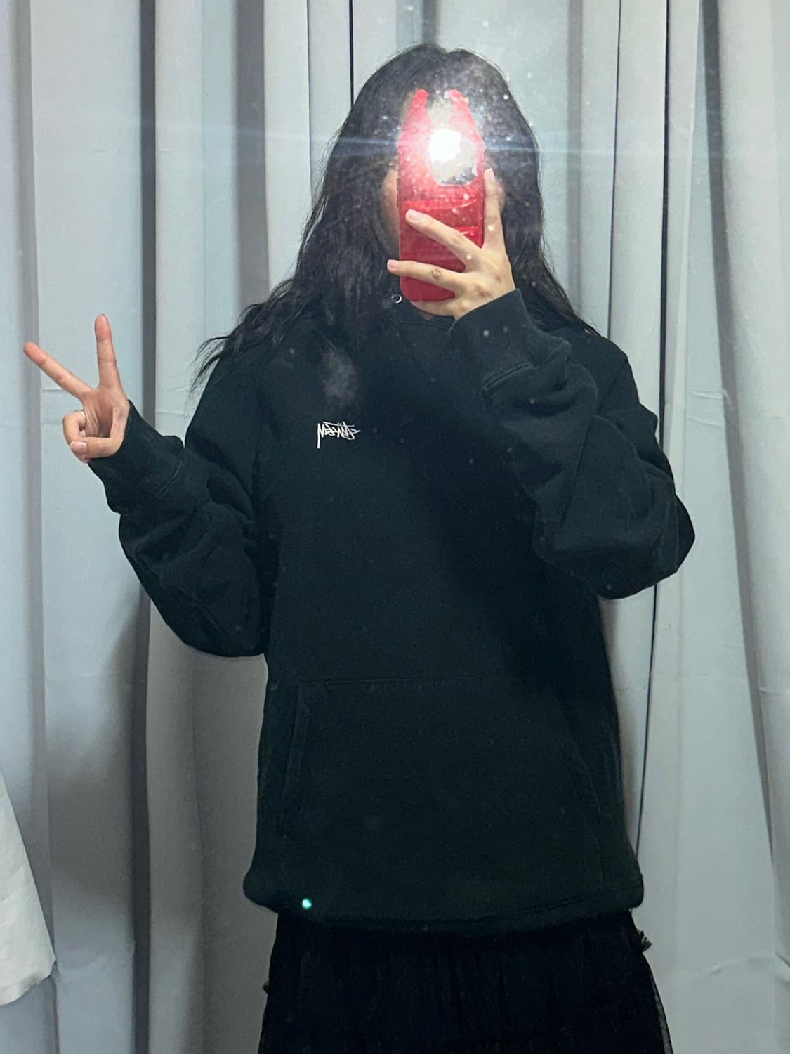 스투시 블랙 후드티 상품이미지1