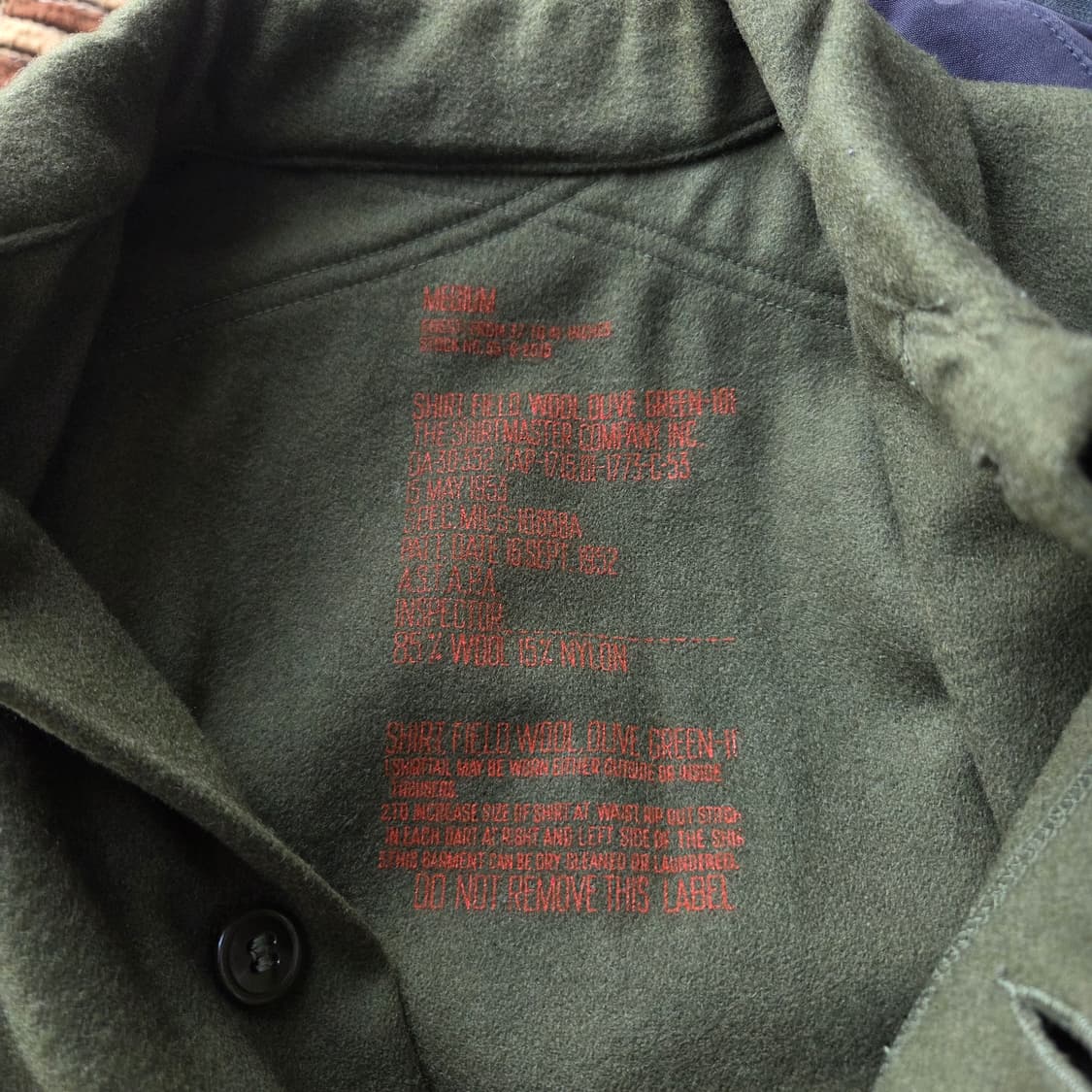 미군 OG-108 울셔츠 50s 데드스탁급 상품이미지3