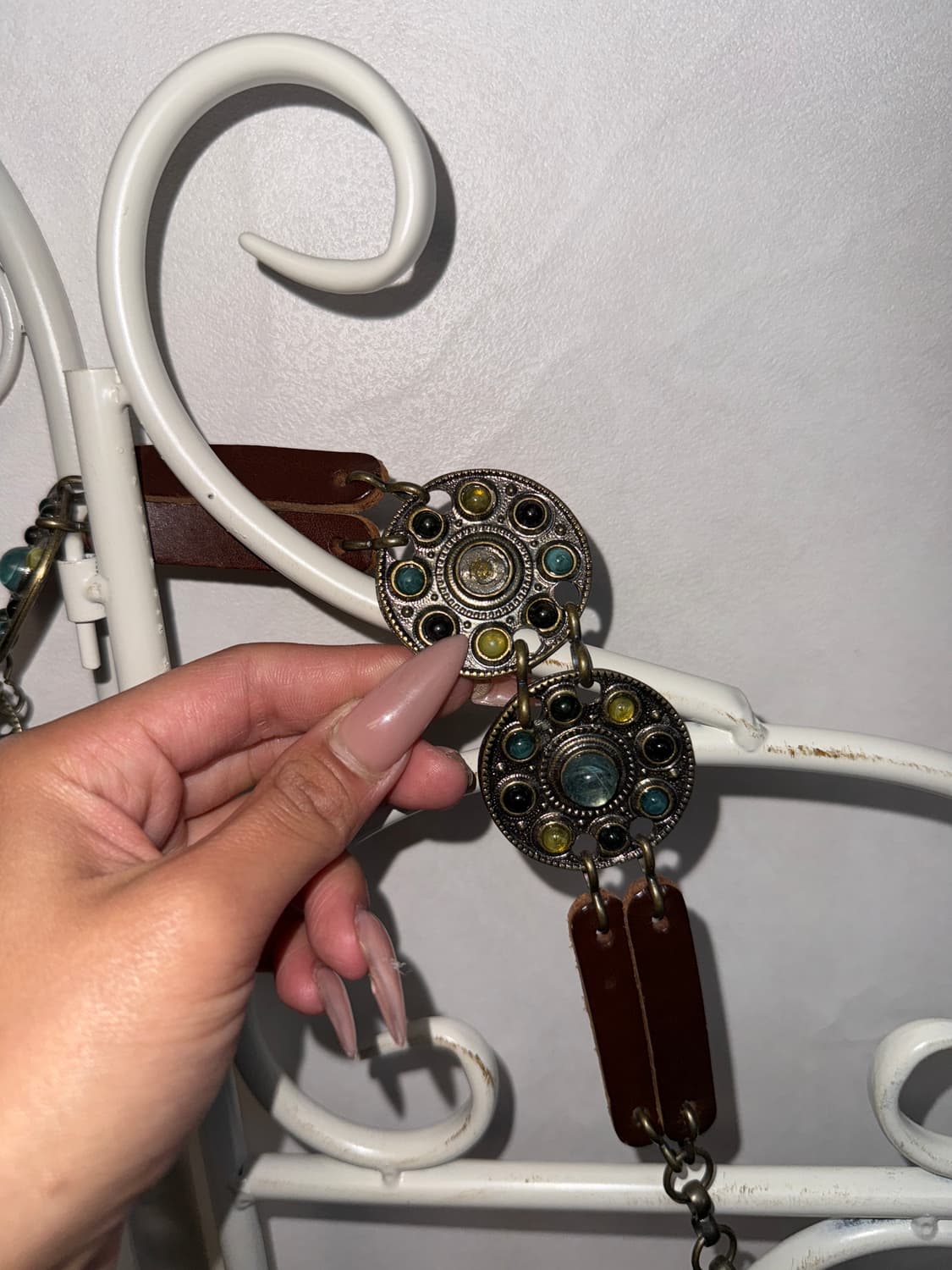 Antique hippie gemstone chain belt 상품이미지4