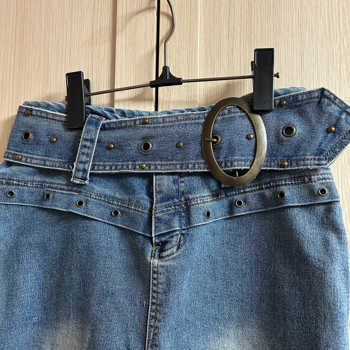 버클 펀칭 빈티지 스커트 상품이미지2