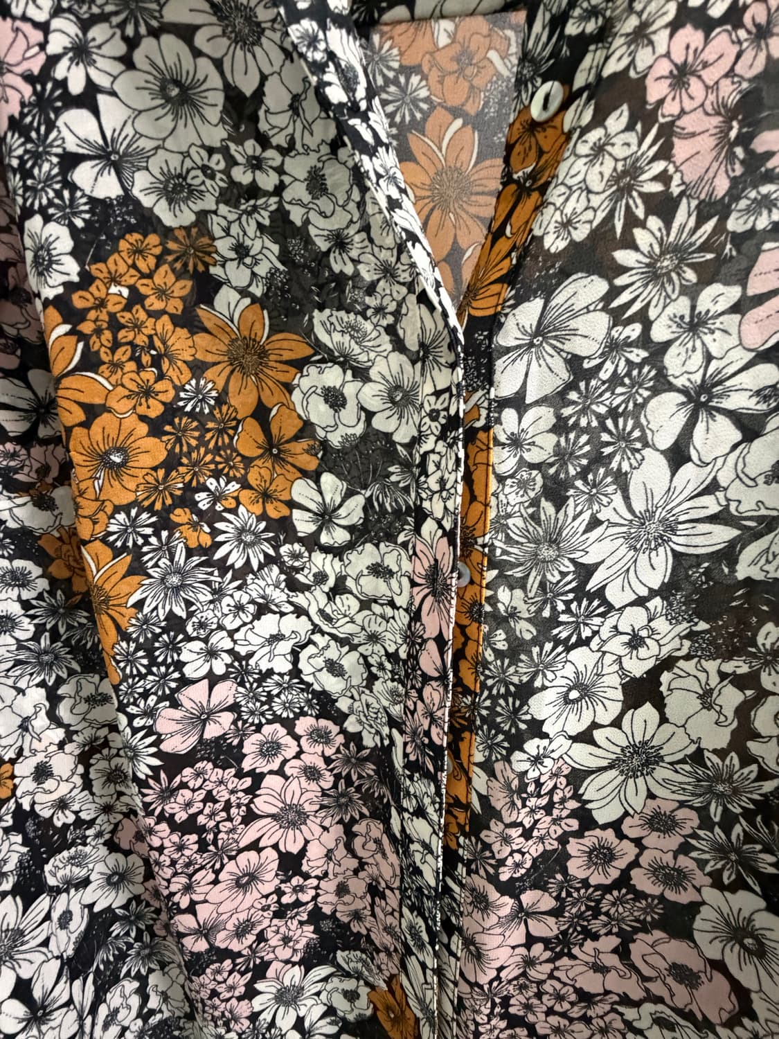 H&M 차이나카라 플라워패턴 블라우스 상품이미지7