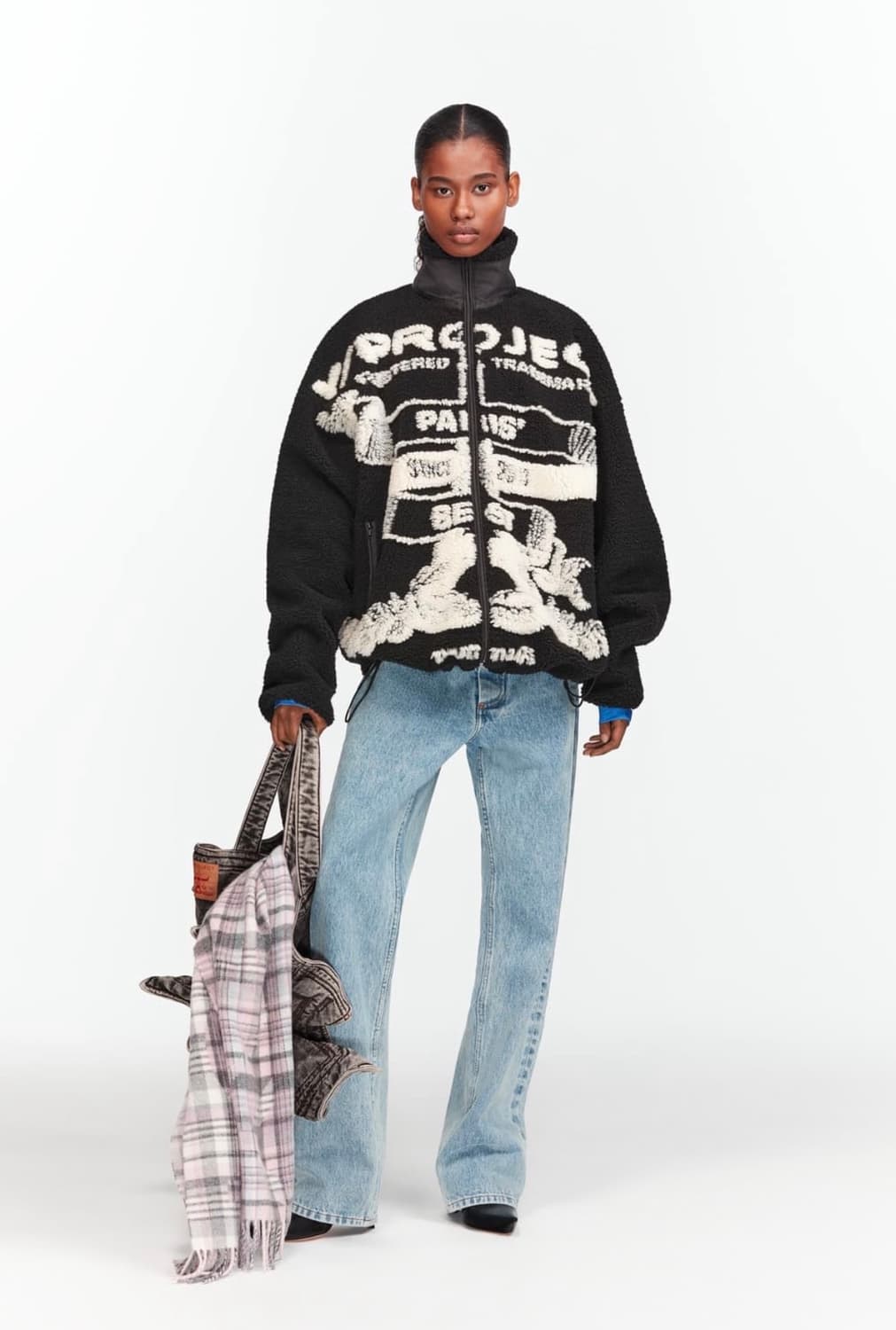 와이프로젝트 파리 베스트 자카드 플리스 자켓 상품이미지2