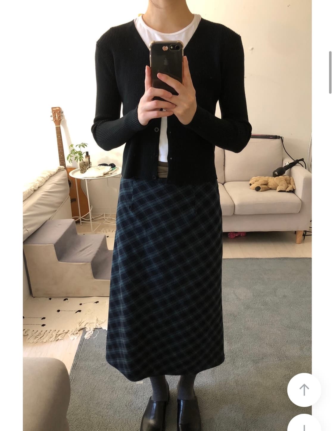 키이라 빈티지 체크 스커트 상품이미지3
