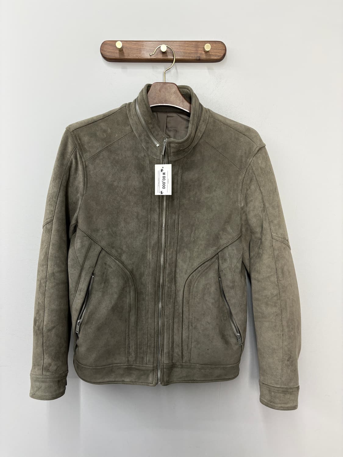 애드호크 하이넥 스웨이드 블루종 자켓 A3754 상품이미지2