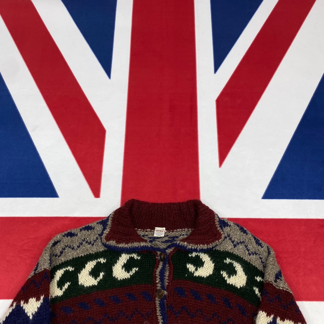 빈티지 울 카라니트 L 상품이미지2