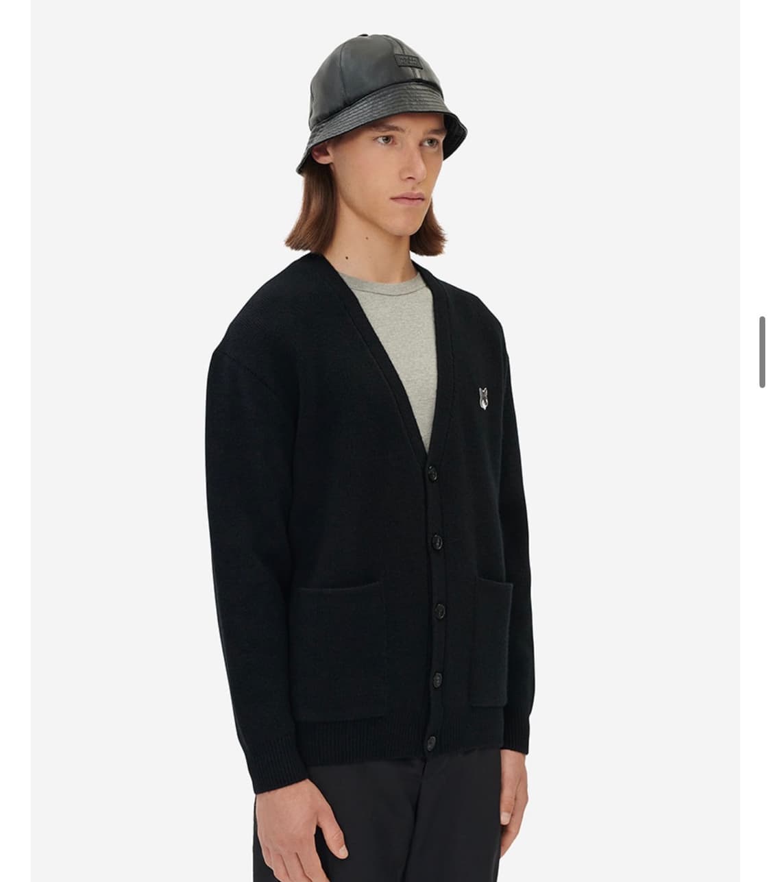 메종키츠네 / 릴렉스핏 블랙 가디건 / L 상품이미지1