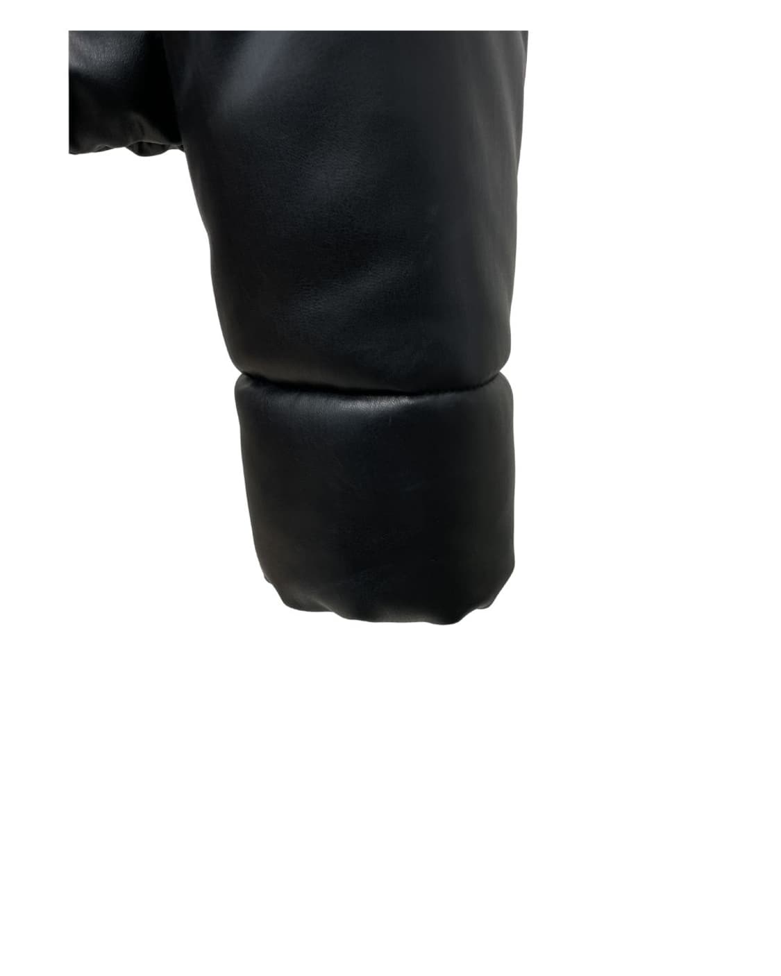 자라 블랙 레더 크롭 패딩 L 상품이미지3