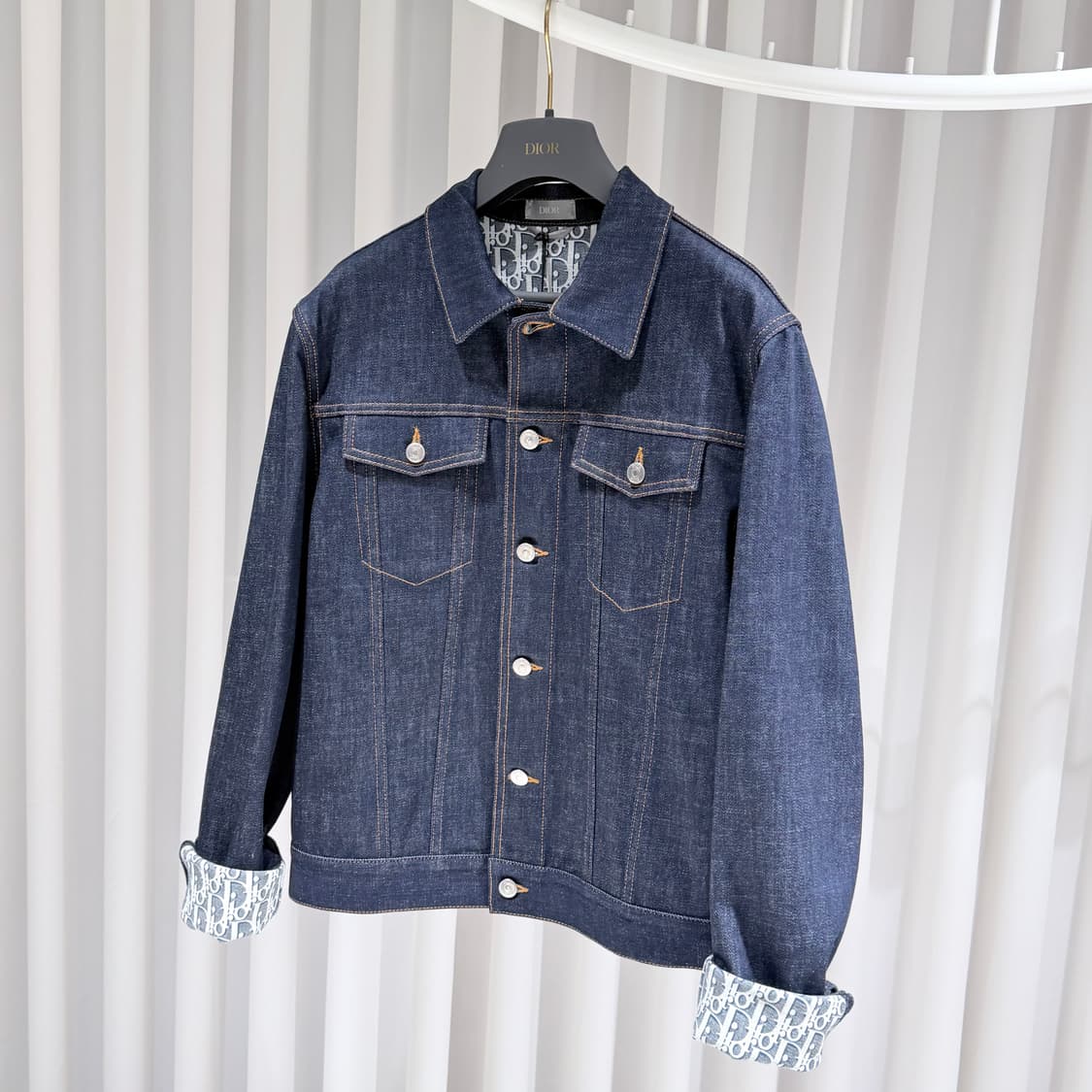 48 / 디올 오블리크 데님 청자켓 / 미사용 상품이미지2