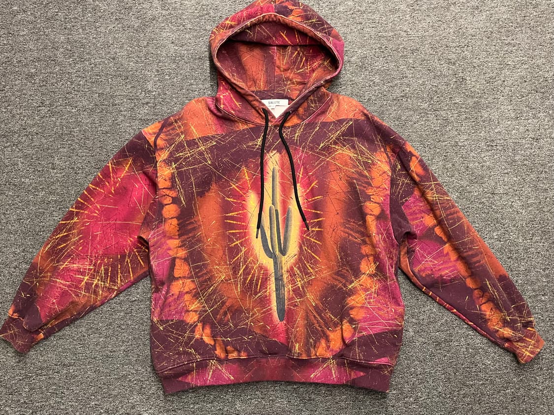 [100~105] 살루트 캑터스 프린팅 후드티 상품이미지1