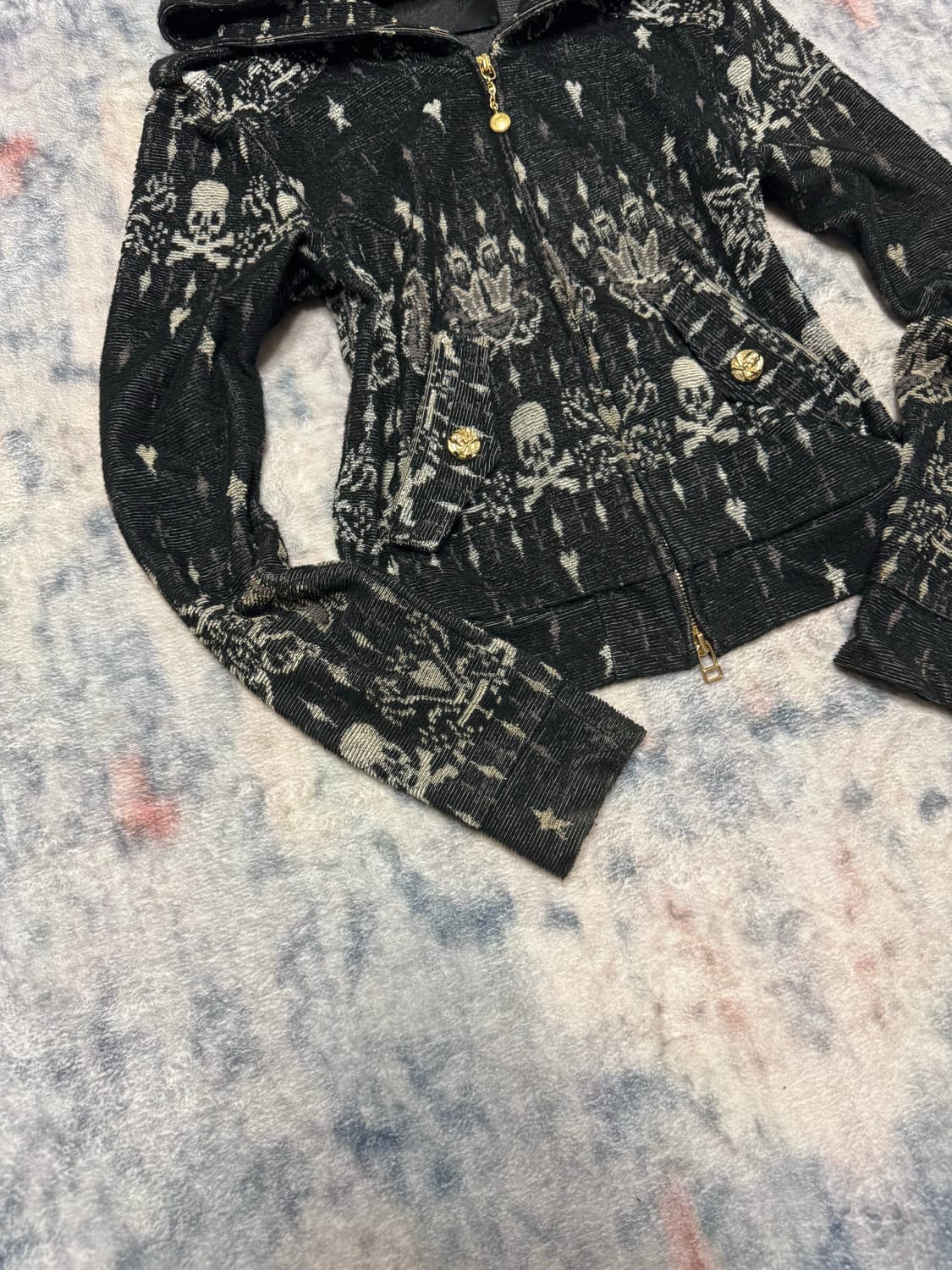 Roen 00s archive usagi skull hoodie 상품이미지6