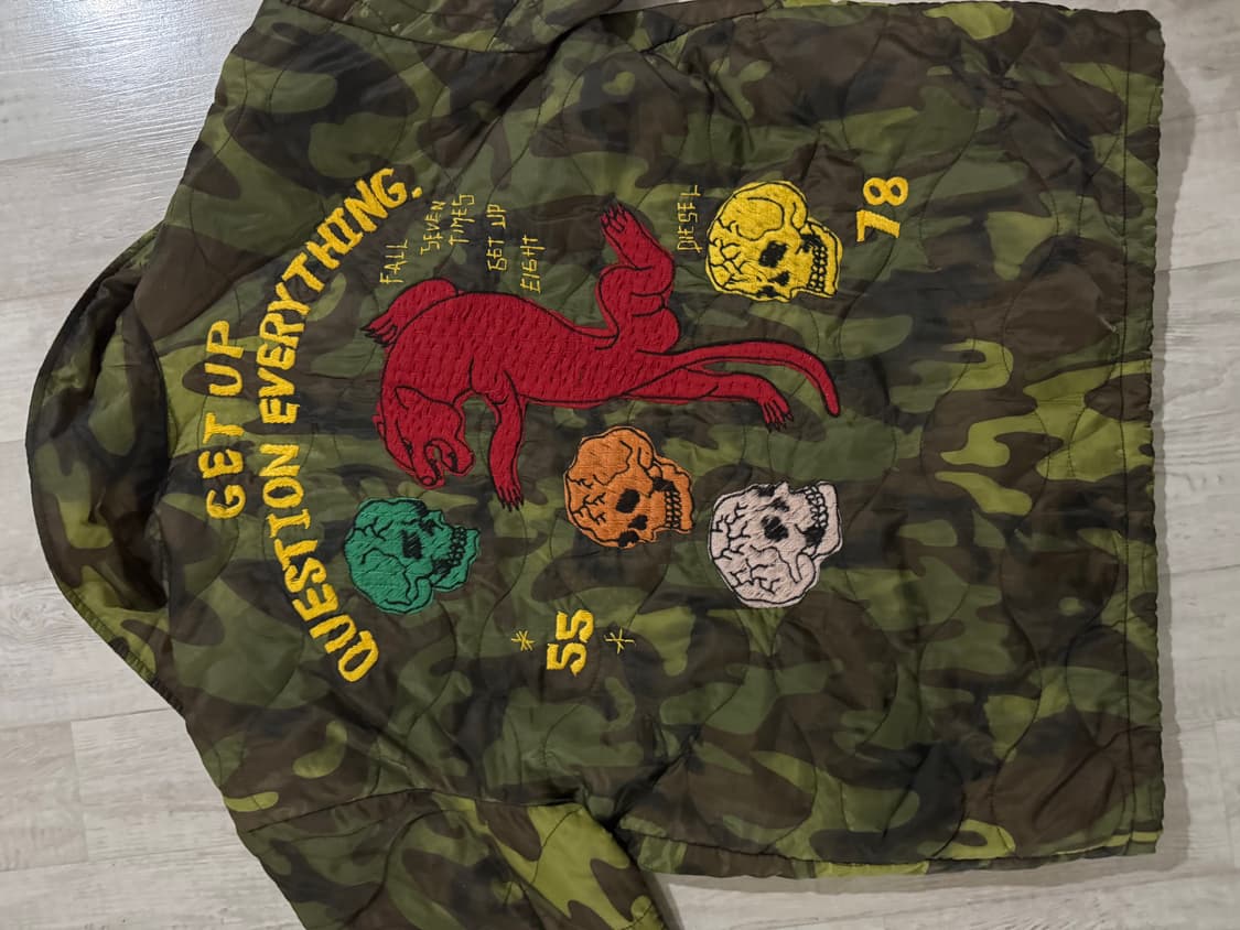 디젤 카모 자수 패치워크 자켓 판매 상품이미지3