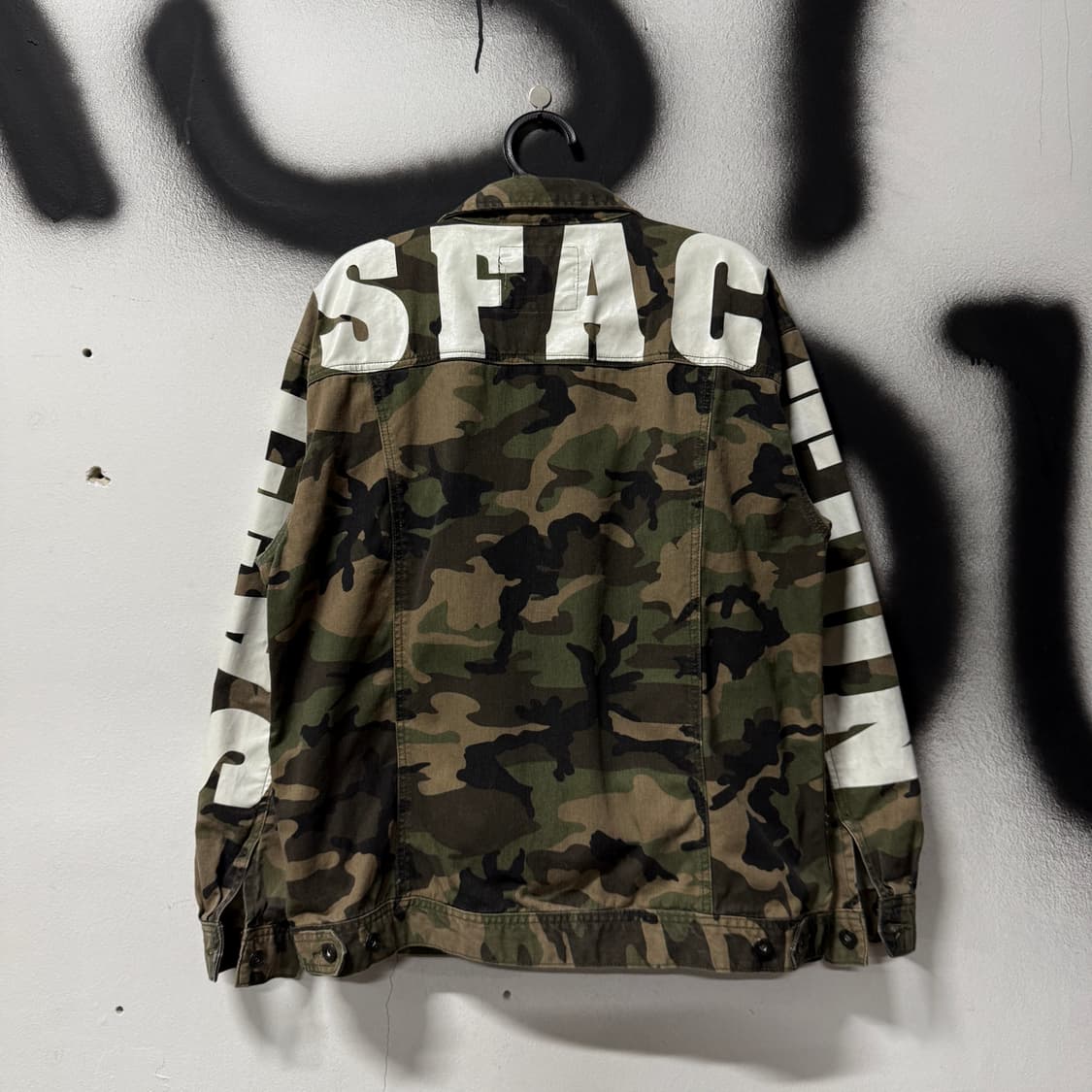 VTG 빈티지 밀리터리 카모 패턴 빅 레터링 자켓 상품이미지2