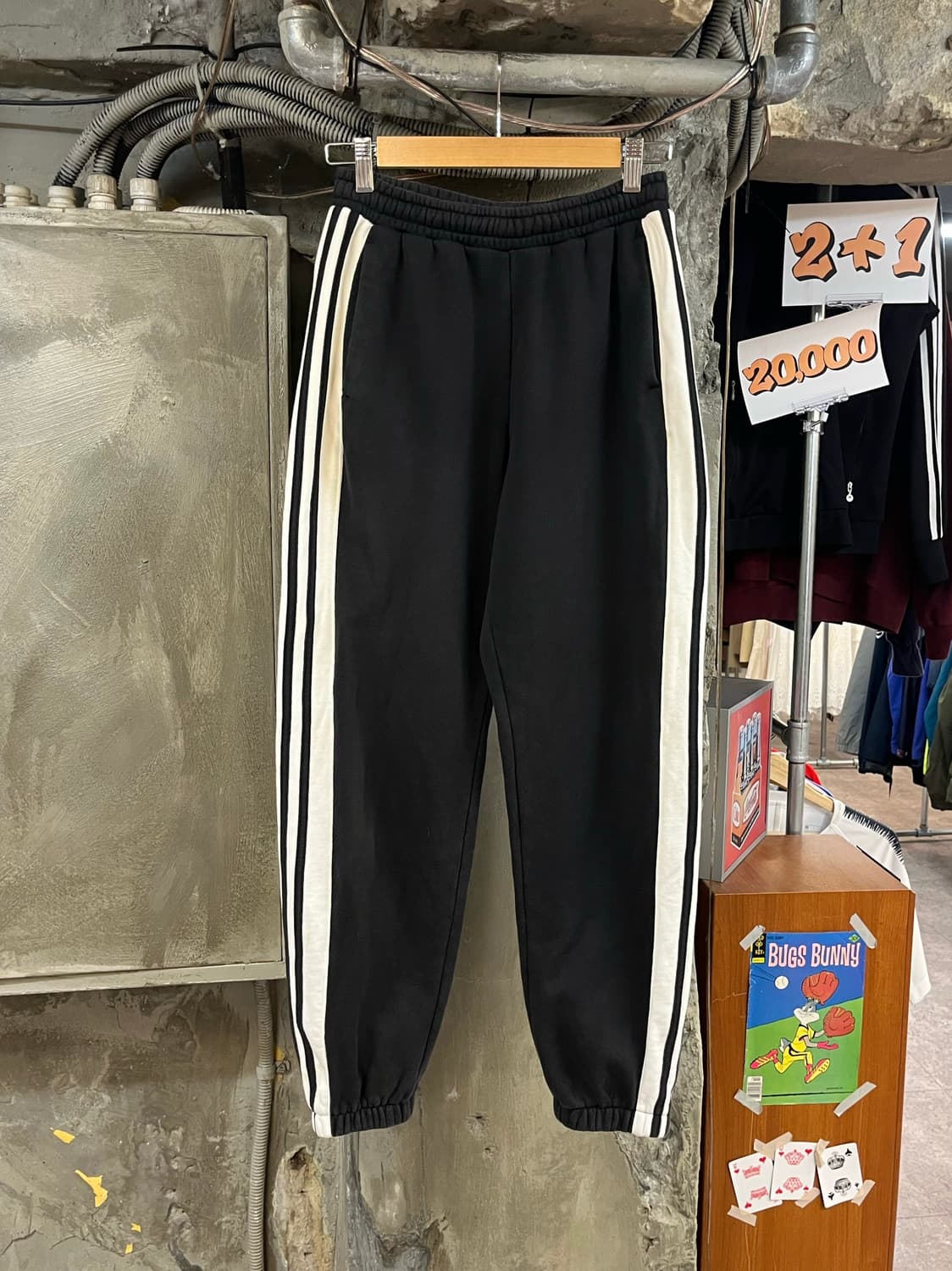 아디다스 스웻 조거 팬츠 블랙 M #csz3720 상품이미지1