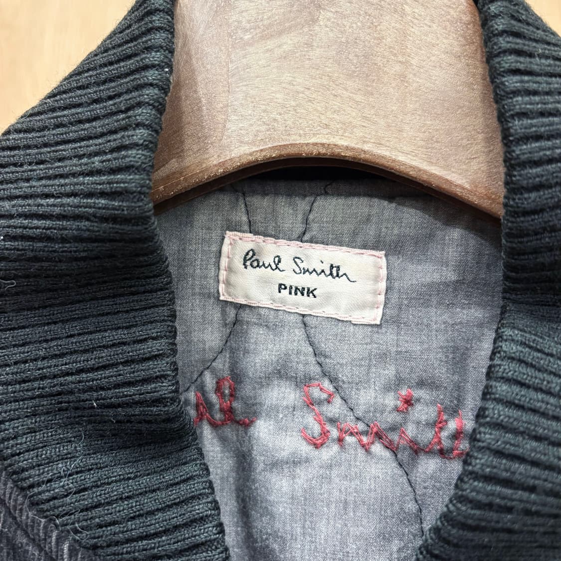 폴스미스 핑크 크롭 집업 자켓 빈티지 워싱 코듀로이 포켓 디테일 흑청 상품이미지7