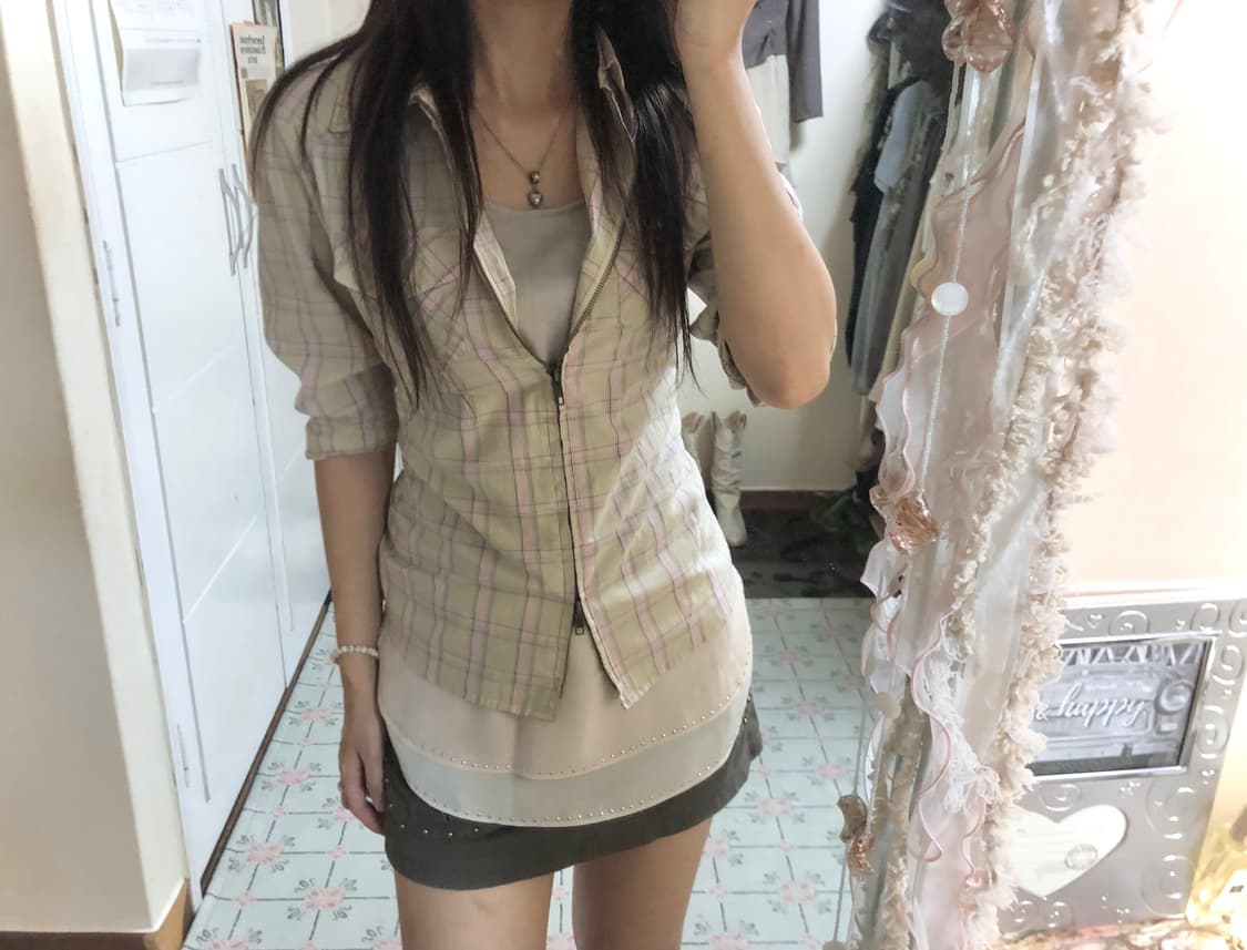 체크 셔츠 자켓 상품이미지3