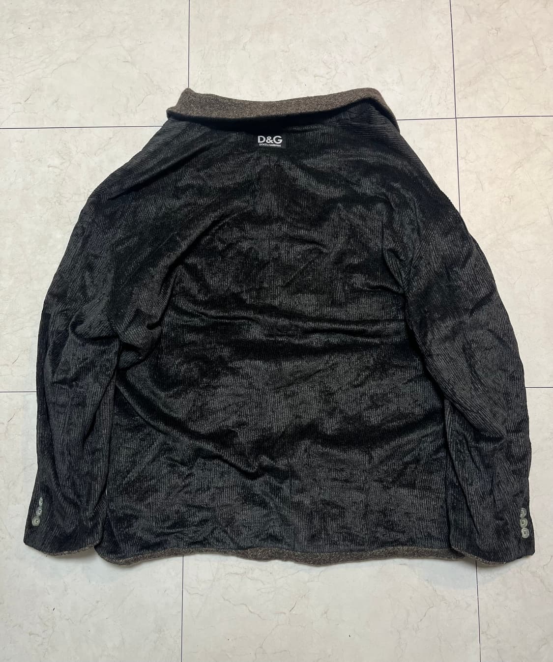 90s 돌체앤가바나 리버시블 울 코듀로이 쓰리 버튼 자켓 xl 상품이미지6