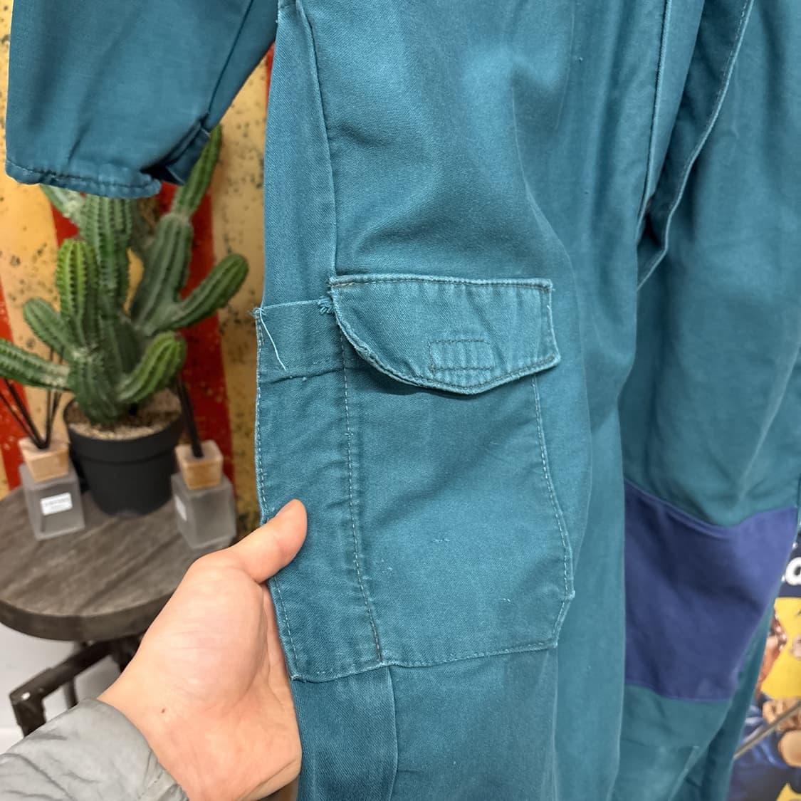 80~90s 프렌치 워크웨어 코튼트윌 커버올 점프수트 N984 상품이미지6