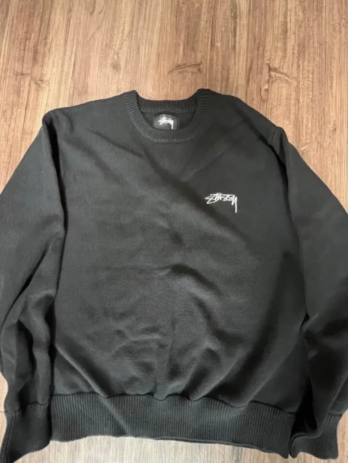 스투시 케어라벨 니트 블랙 L 상품이미지2