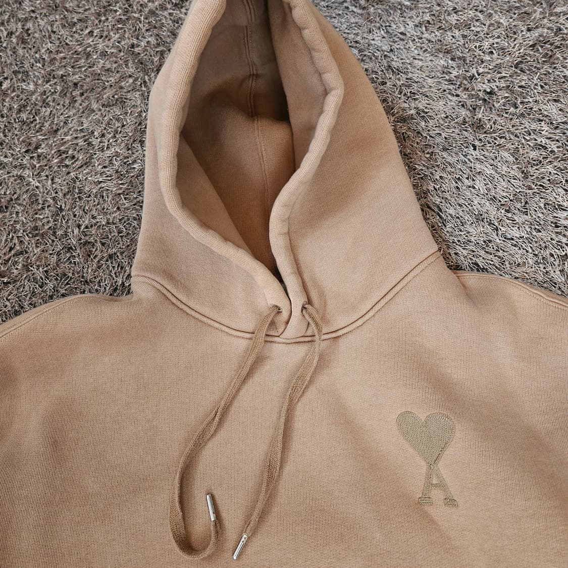 아미(AMI) 톤온톤 시그니쳐 로고 후드티셔츠 XXL  상품이미지3