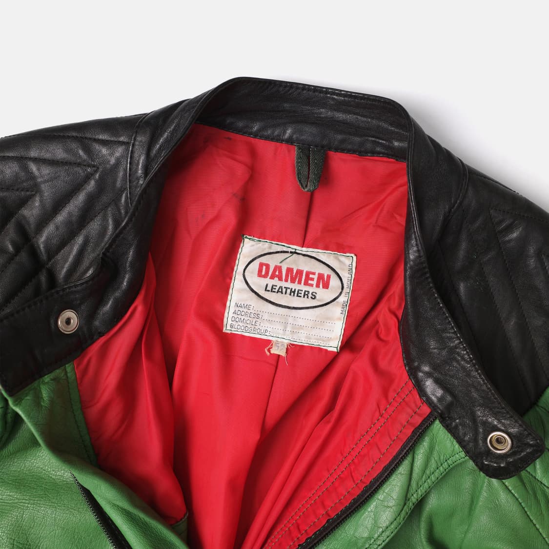 1970's Damen Leathers Green Motorcycle J 상품이미지6