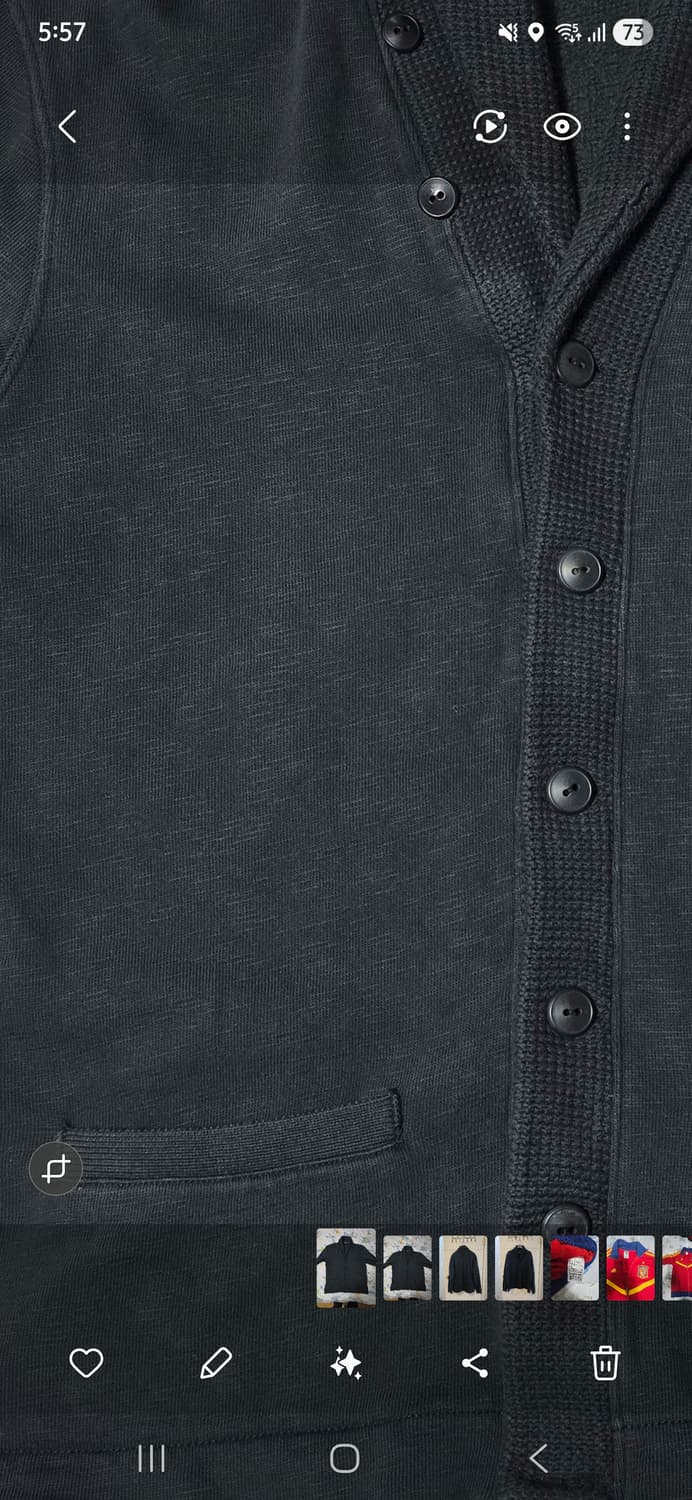 폴로 랄프로렌 숄카라 가디건 블랙 L 상품이미지6