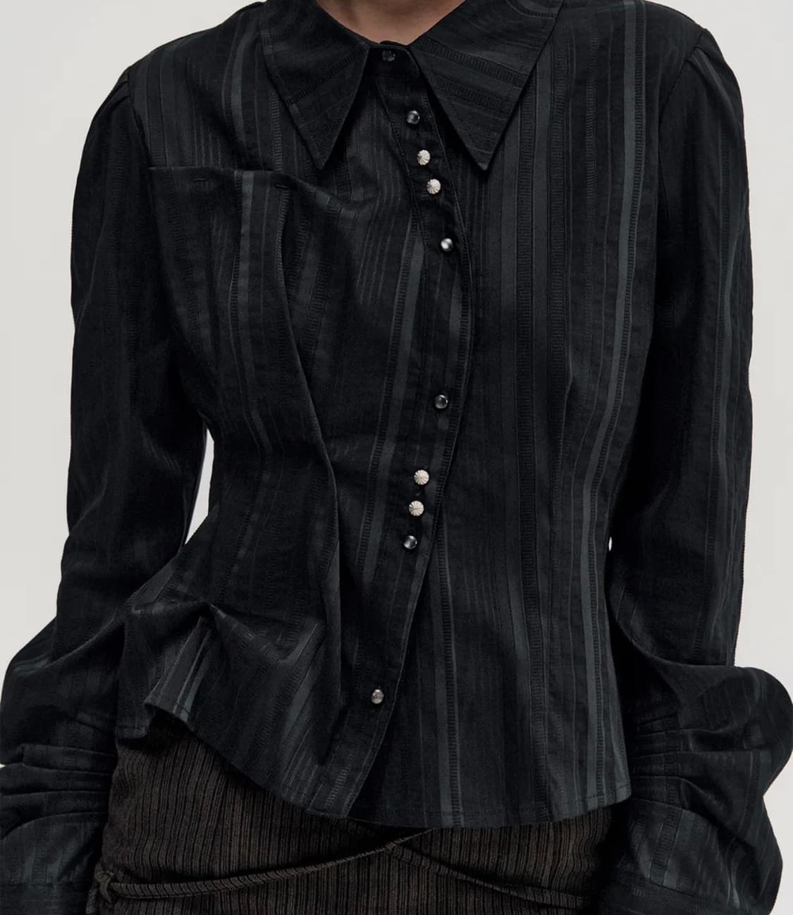 킴지수 DOZI 롱슬리브 버튼업 셔츠 블랙M 상품이미지2