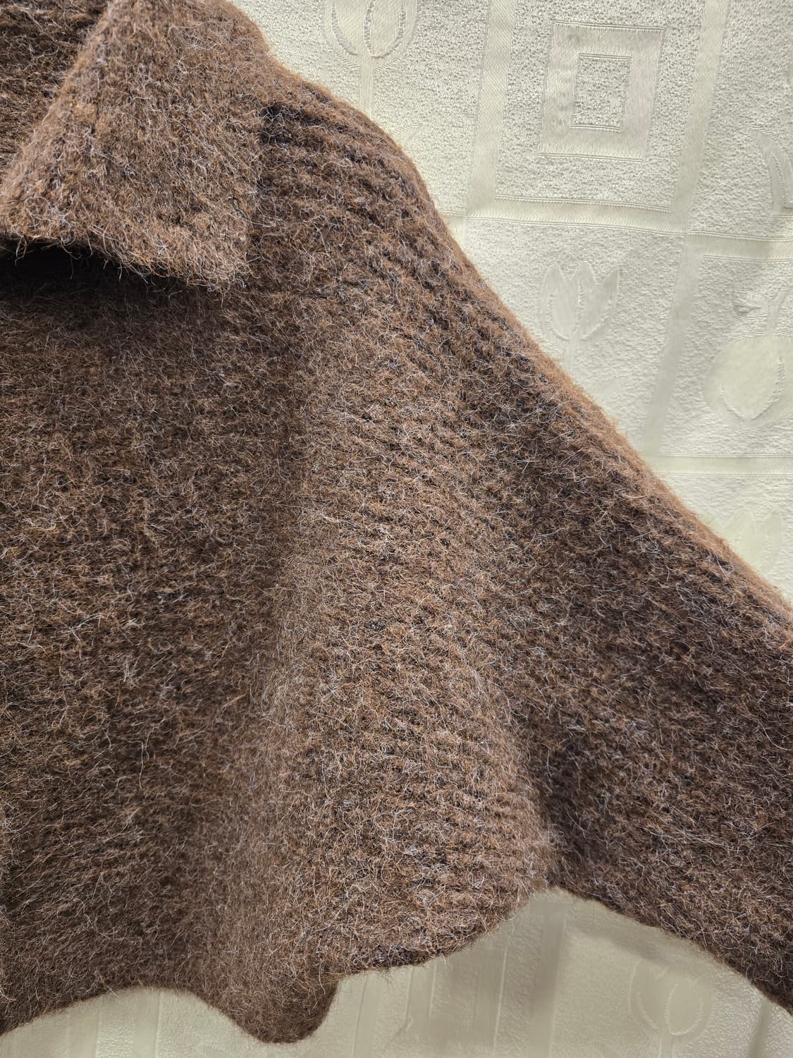 새상품 ) 밸리걸 하이넥 버튼 니트 크롭 가디건 겸 자켓 55~66 상품이미지5