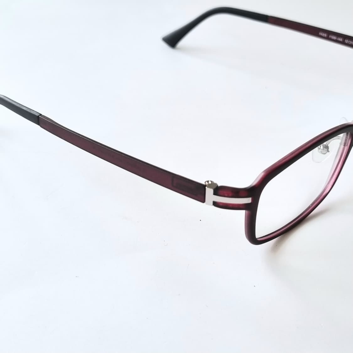 데드스탁 독일 Brillenmann 정품 세련된 버건디 스퀘어 653 상품이미지6