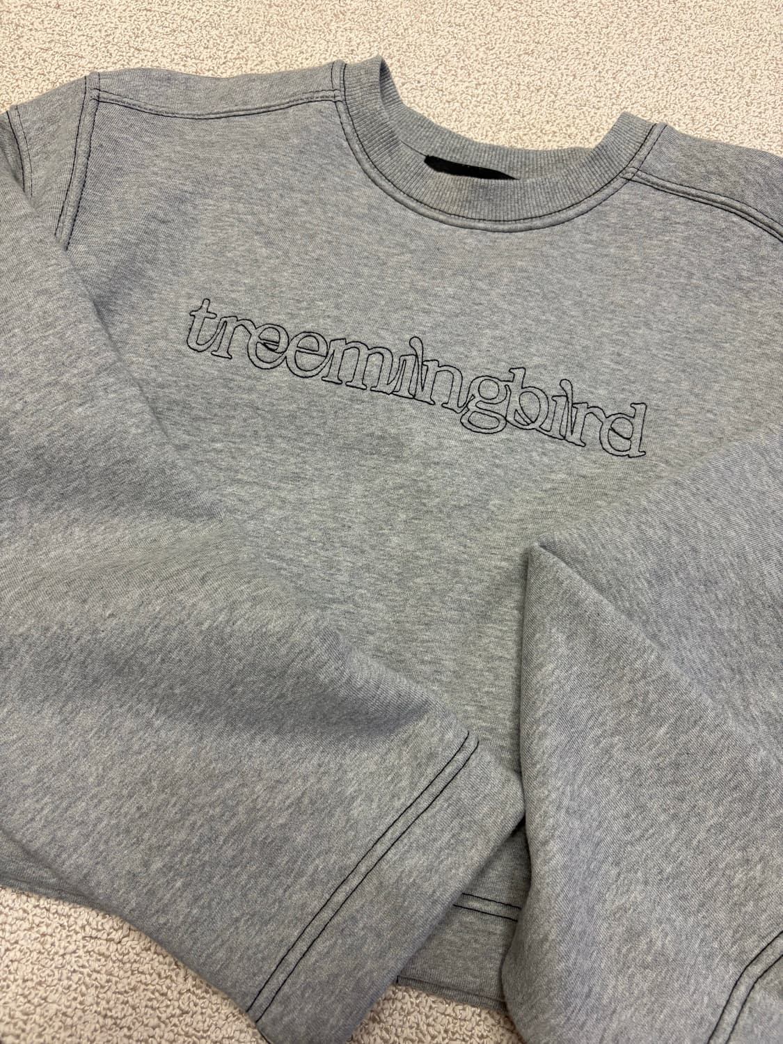 트리밍버드 세미크롭 스티치 맨투맨 상품이미지2