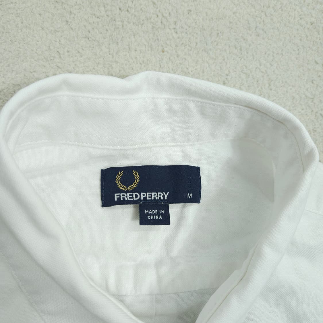 프레드페리 옥스포드 화이트 셔츠 M 상품이미지4