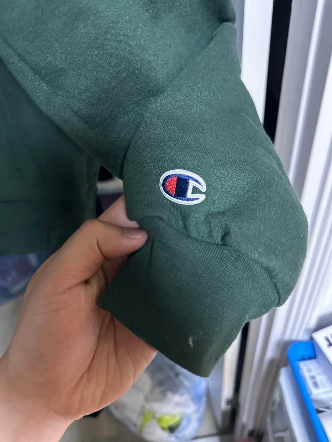 [L] 챔피온 후드 티셔츠 그린 상품이미지3
