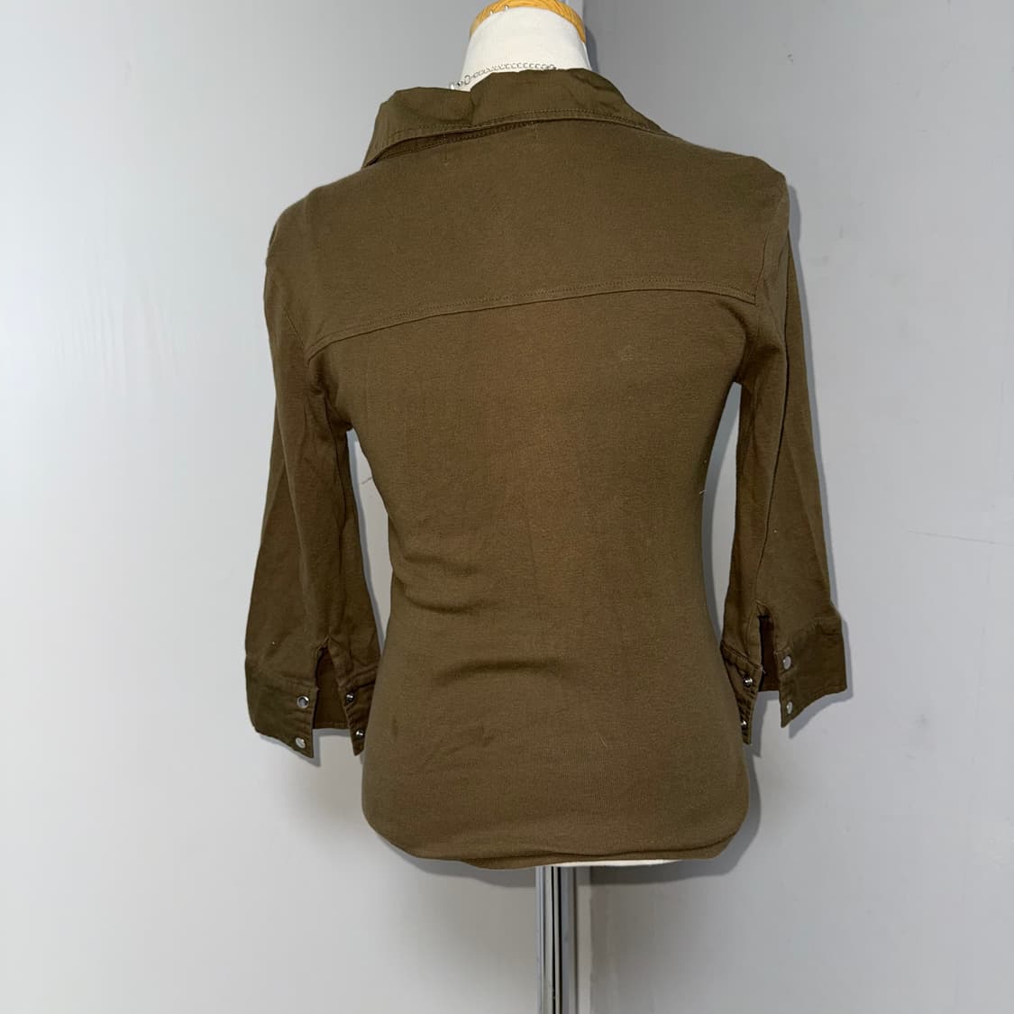 Y2K 포켓 단추 7부티  상품이미지4