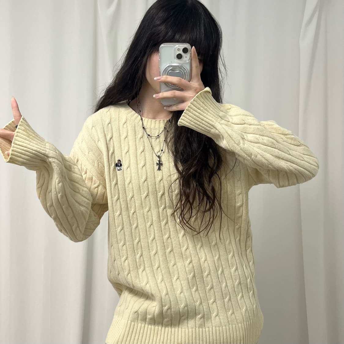 Teenie Weenie ivory knit 상품이미지1