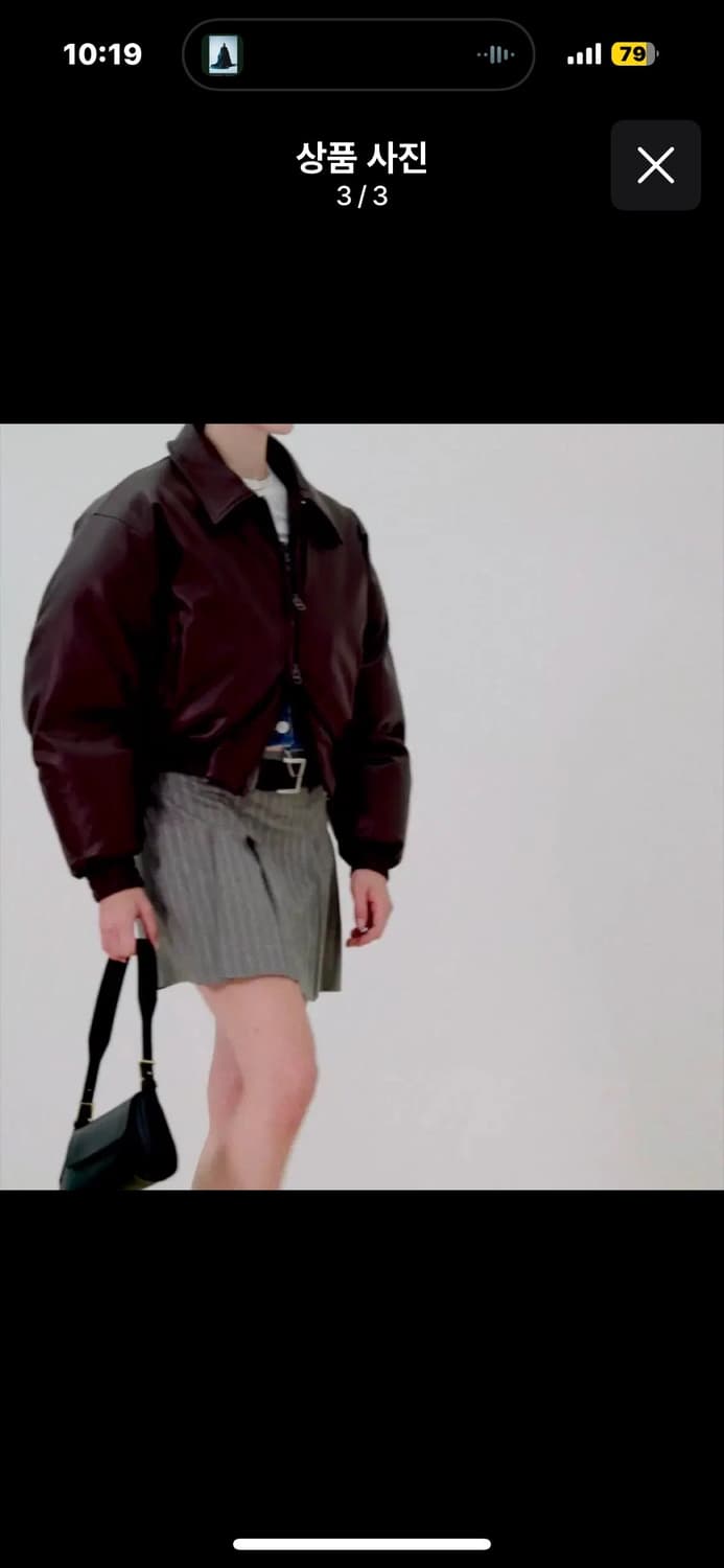 비바브라운 투웨이 카라 크롭 레더 숏패딩 브라운 무신사 상품이미지3