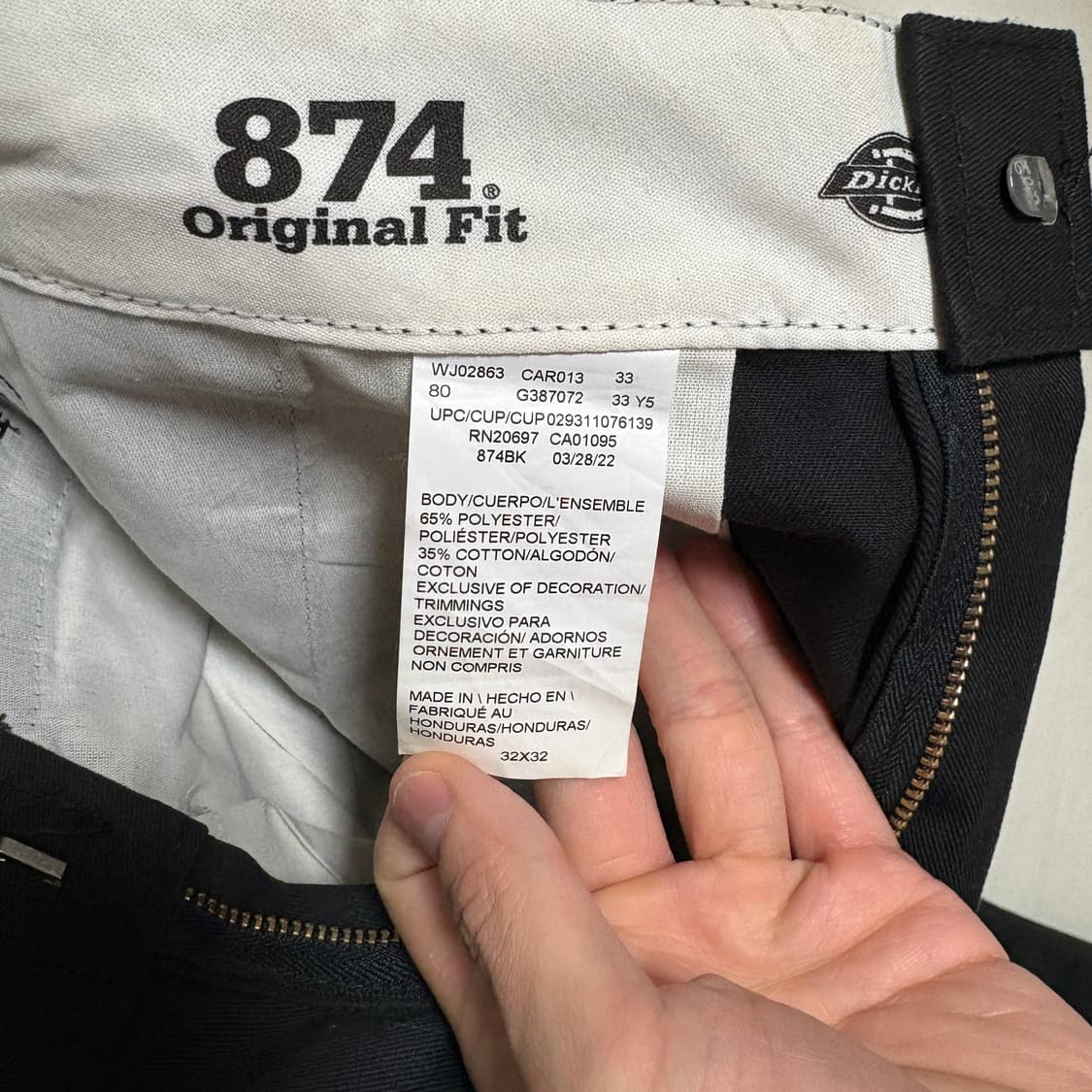 디키즈 874 워크 팬츠 / 블랙, 32X32 상품이미지6