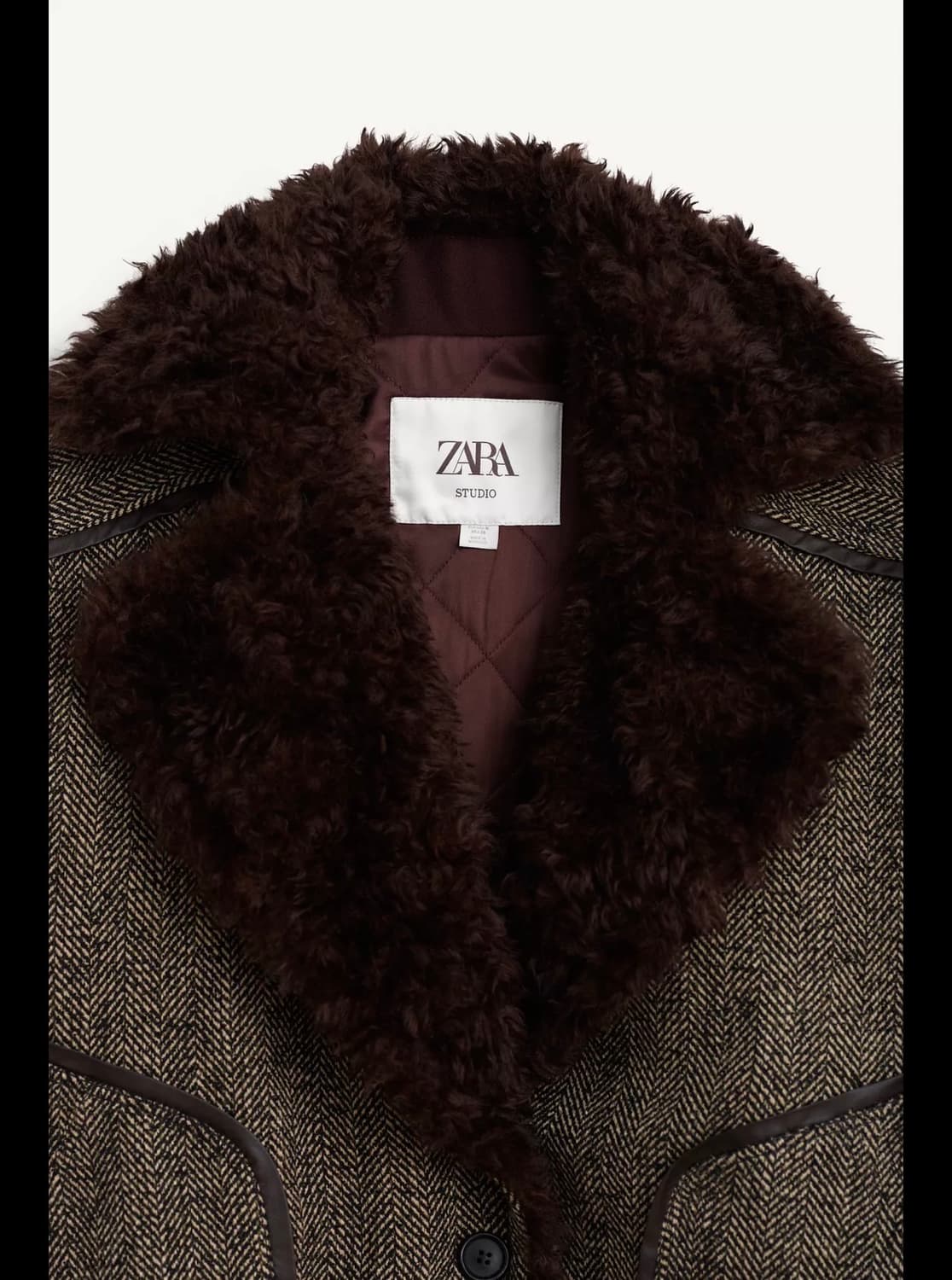 M(KR 66) 자라 리미티드 에디션 헤링본 콤비 봄버 재킷 한정판 상품이미지7