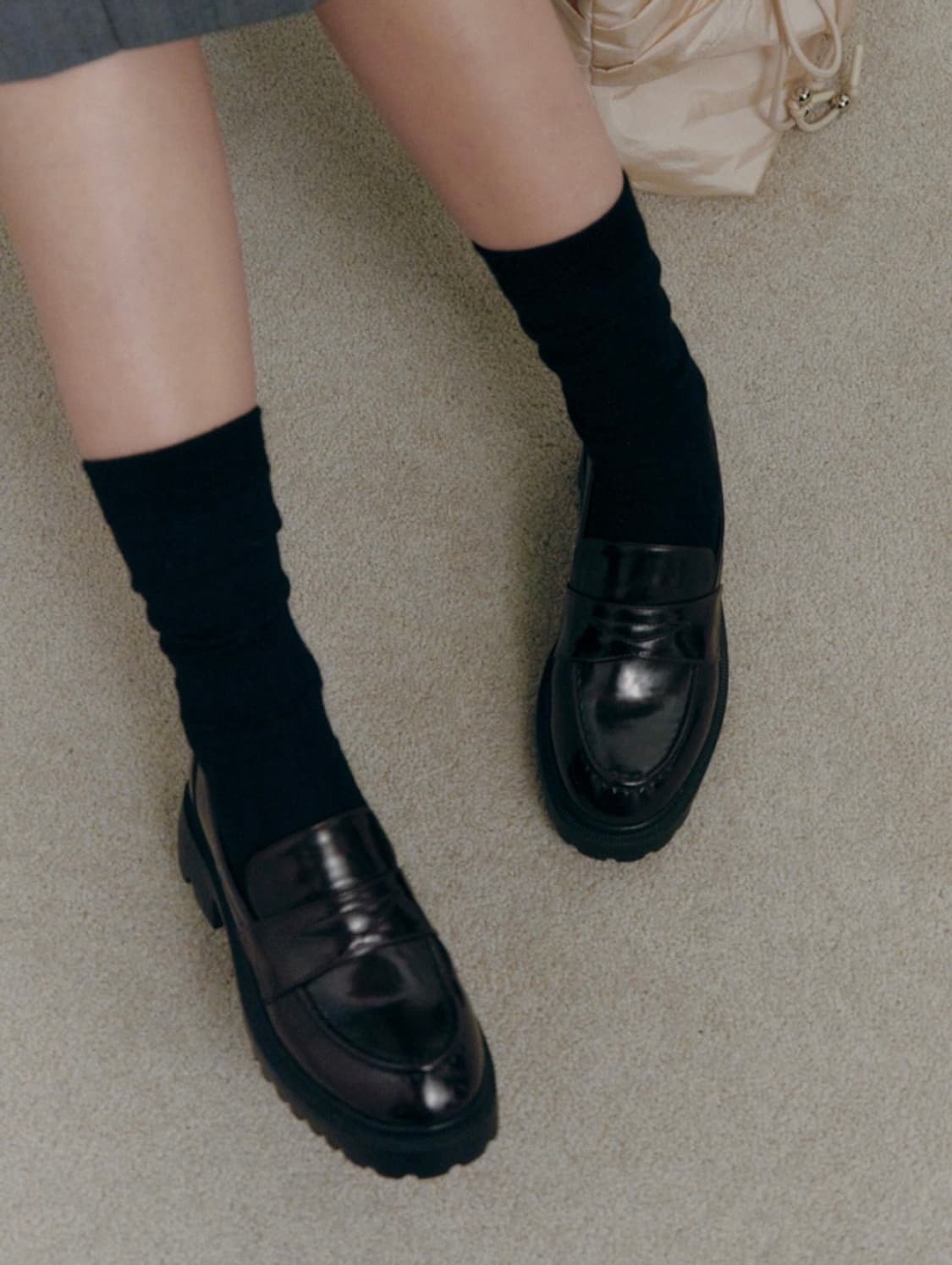 질 바이 질스튜어트 여성 로퍼 통굽 구두 신발 블랙 245 250 상품이미지3