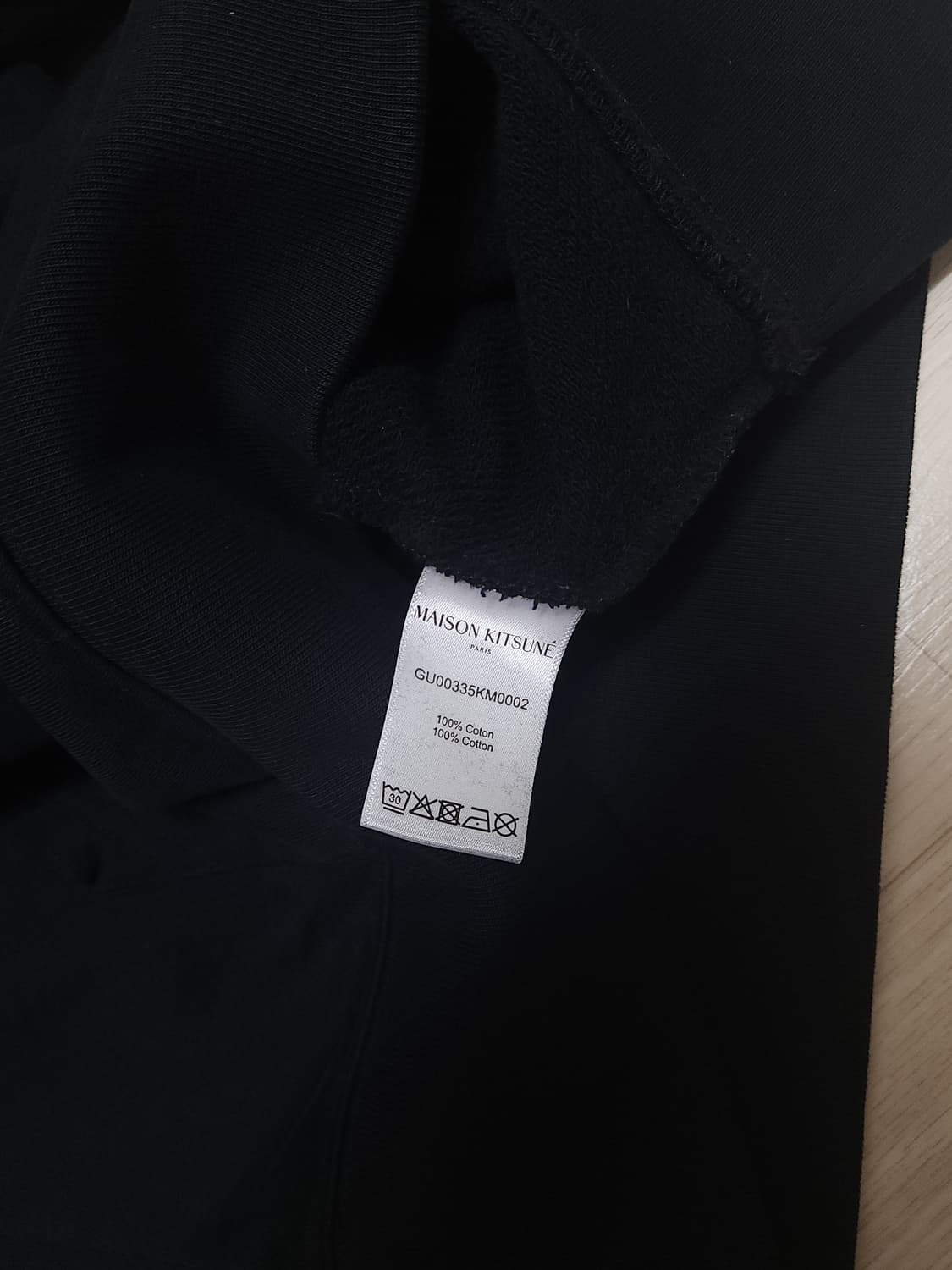 🦊 메종키츠네 자수 폭스헤드 후드티 블랙  XL 정품 상품이미지6