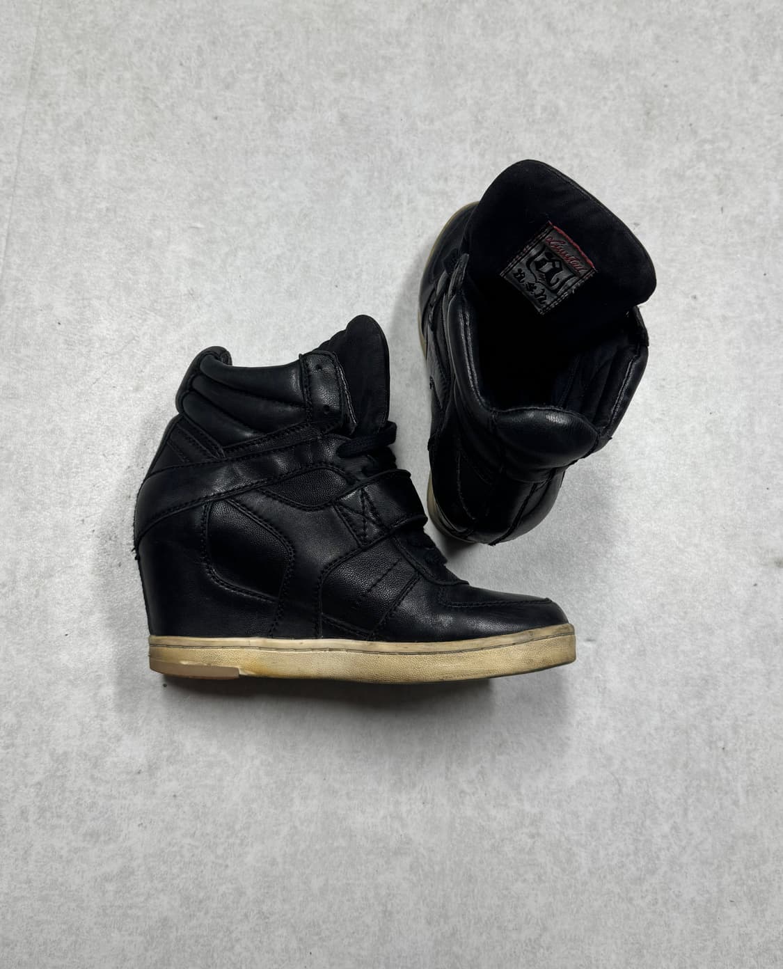 ASH 보위 웨지힐 하이탑 스니커즈 블랙 상품이미지3