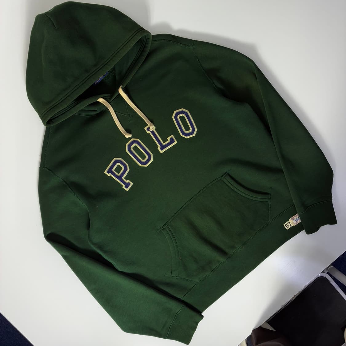 Polo 폴로 랄프로렌 딥그린 신형Polo 스펠 자수 후드티 상품이미지2