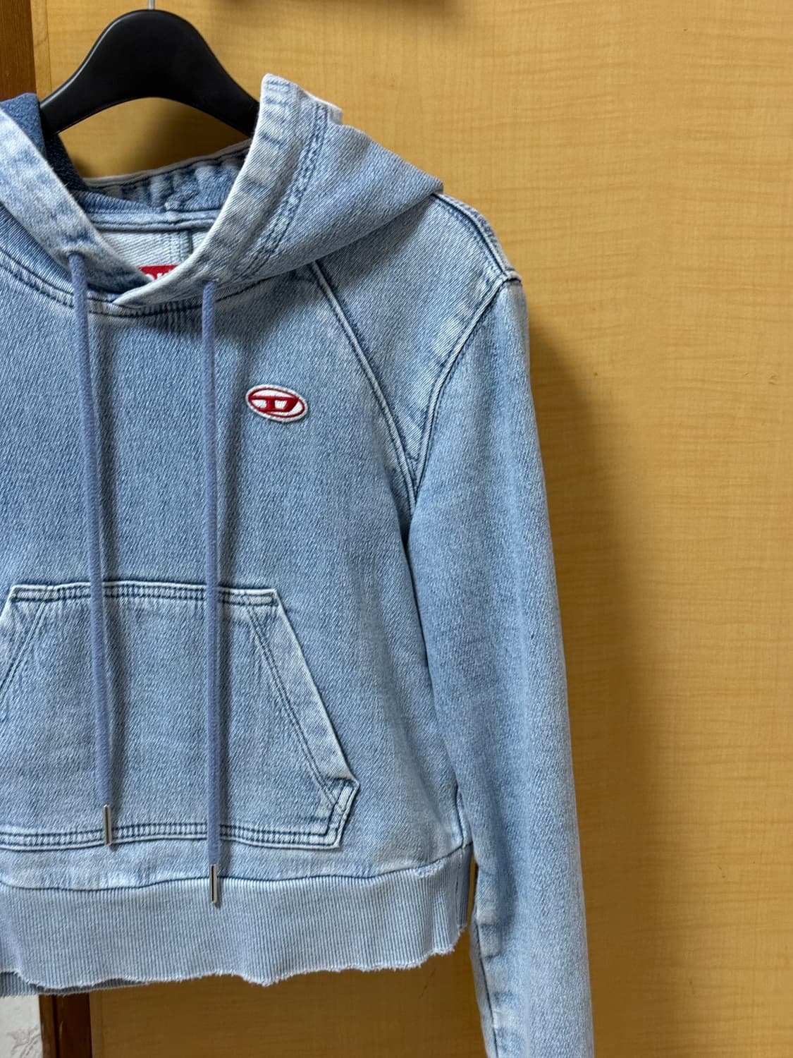 Diesel 데님 크롭 후드티(정품) 상품이미지3