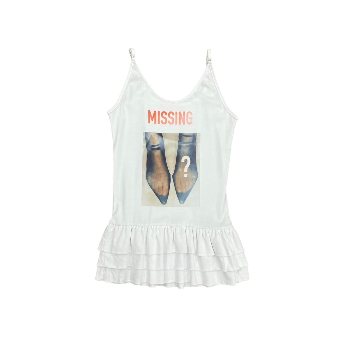 Missing Frill White Sleeveless Top  상품이미지2