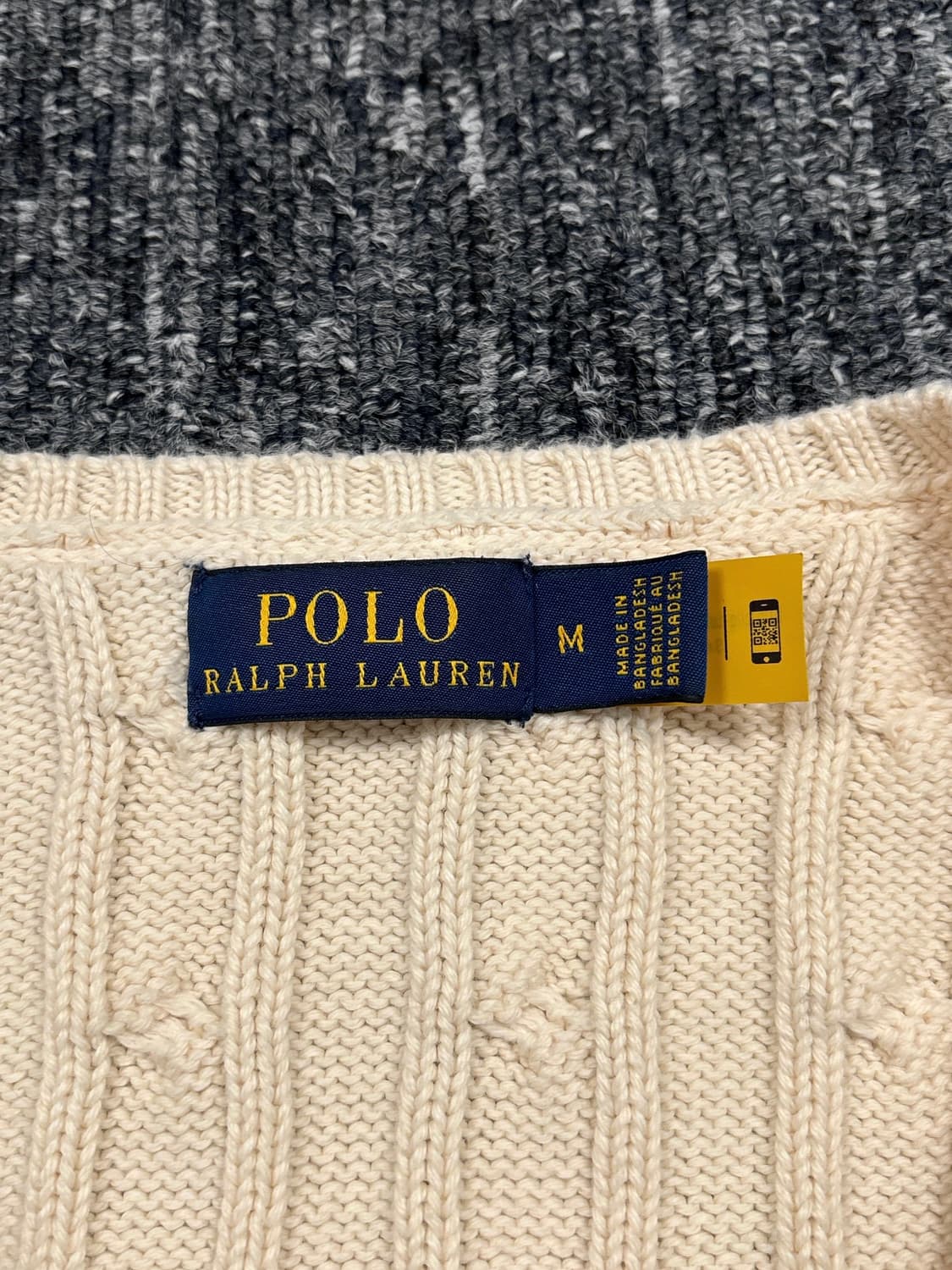 폴로 아이보리 코튼 브이넥 니트 상품이미지5