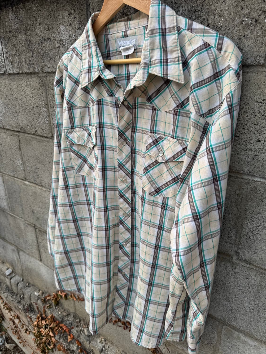 랭글러 빈티지 체크 웨스턴 셔츠 2xl 상품이미지3