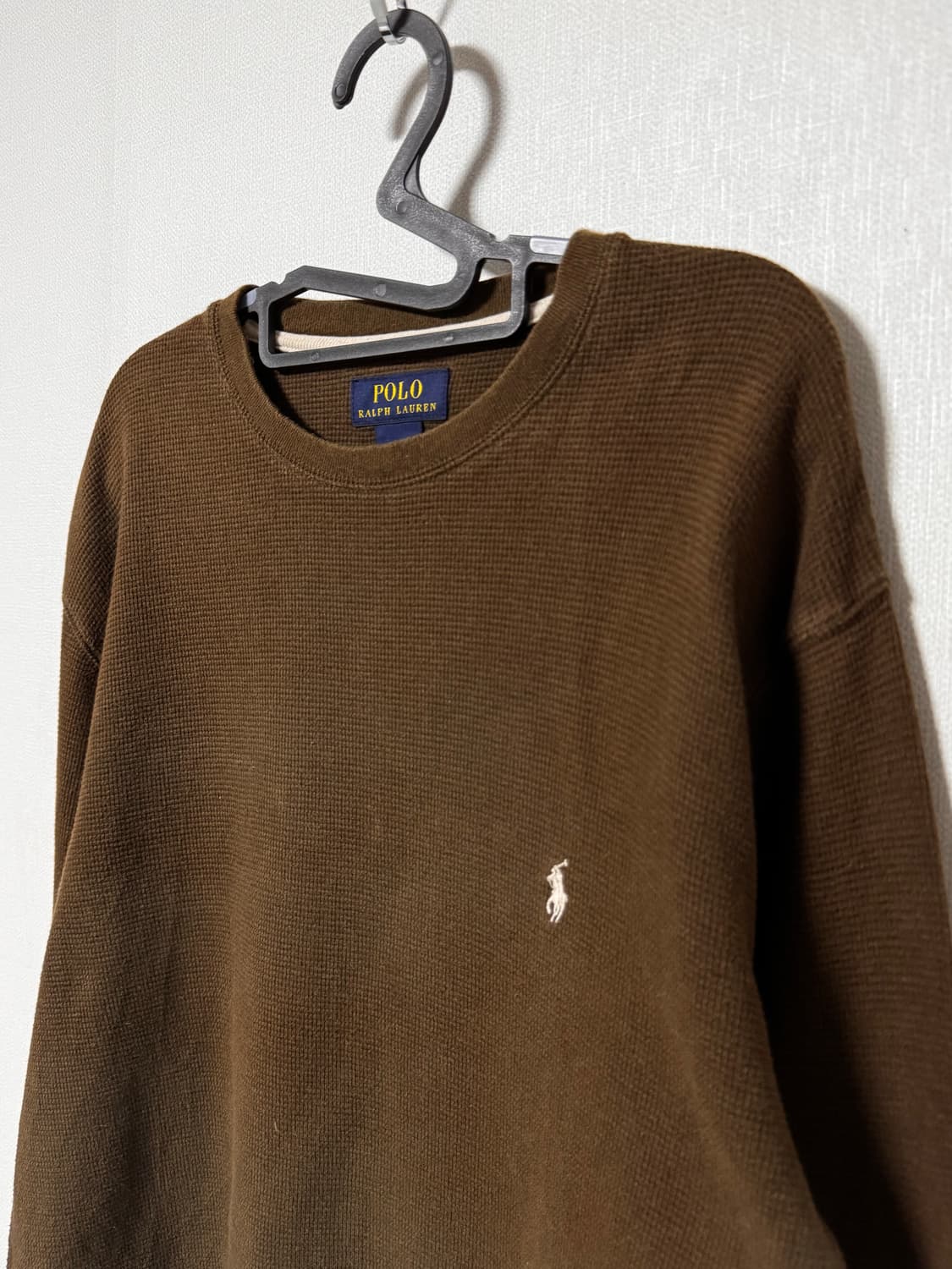 폴로 랄프로렌 브라운 와플 긴팔 니트 상품이미지1