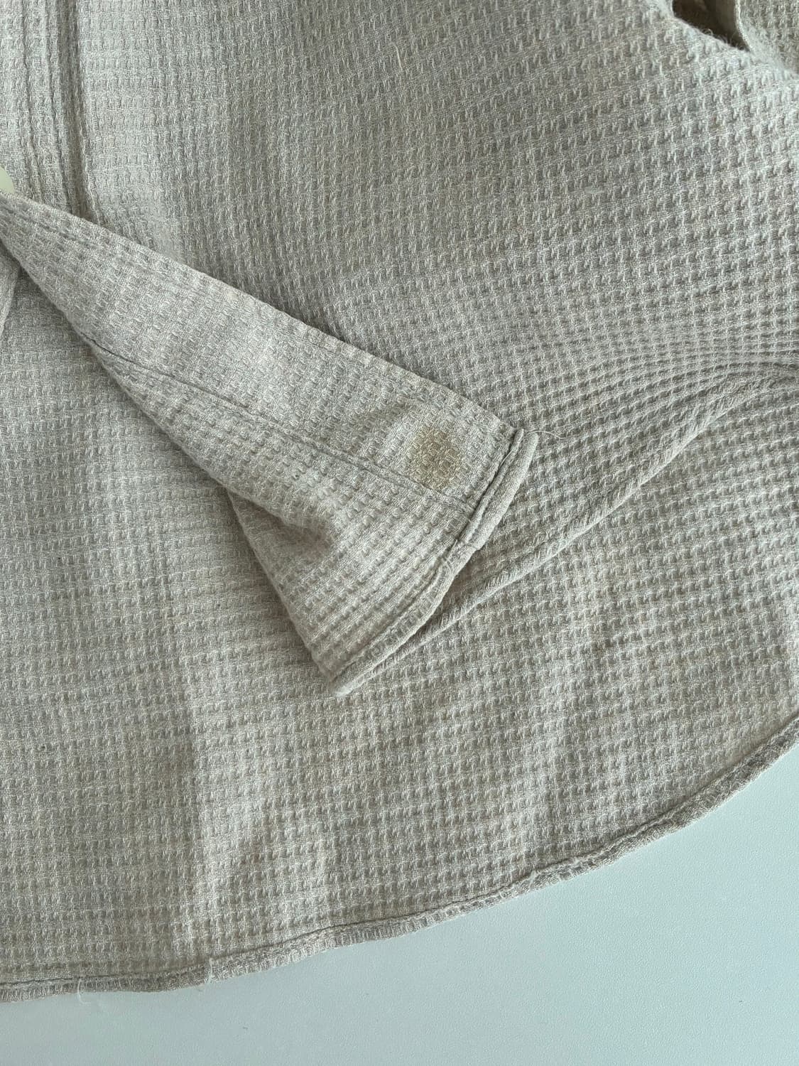 S-M) 리바이스 일본 와플 반팔 셔츠 베이지 상품이미지6