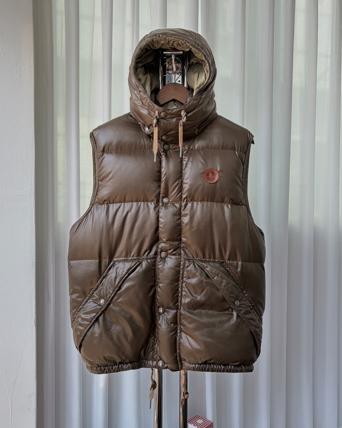 [L]폴로 랄프로렌 레더 포니 투웨이 푸퍼 패딩 베스트 상품이미지4