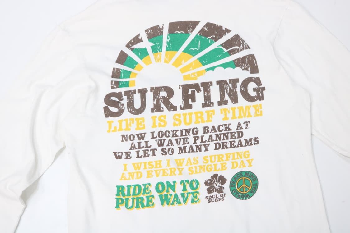 SOUL OF SURFS 빈티지 서핑 그래픽 롱슬리브 티셔츠 (XL) 상품이미지7